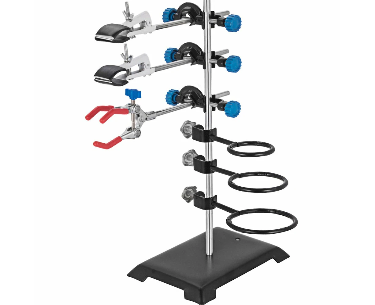 Laboratory Support Stand Rack with Adjustable Clips