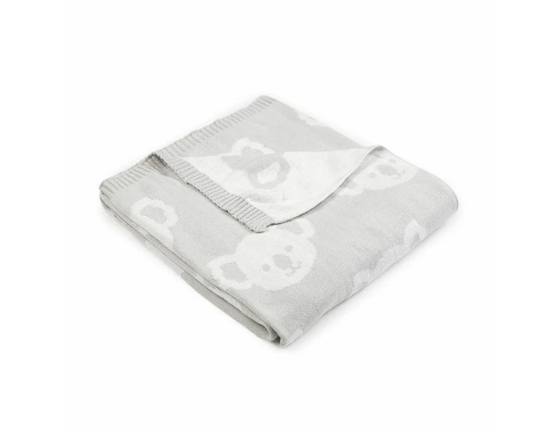 Jacquard Cotton Blanket, Koala - Anko