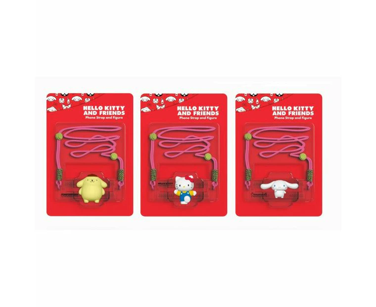 Hello Kitty and Friends Phone Strap and Figure - Assorted