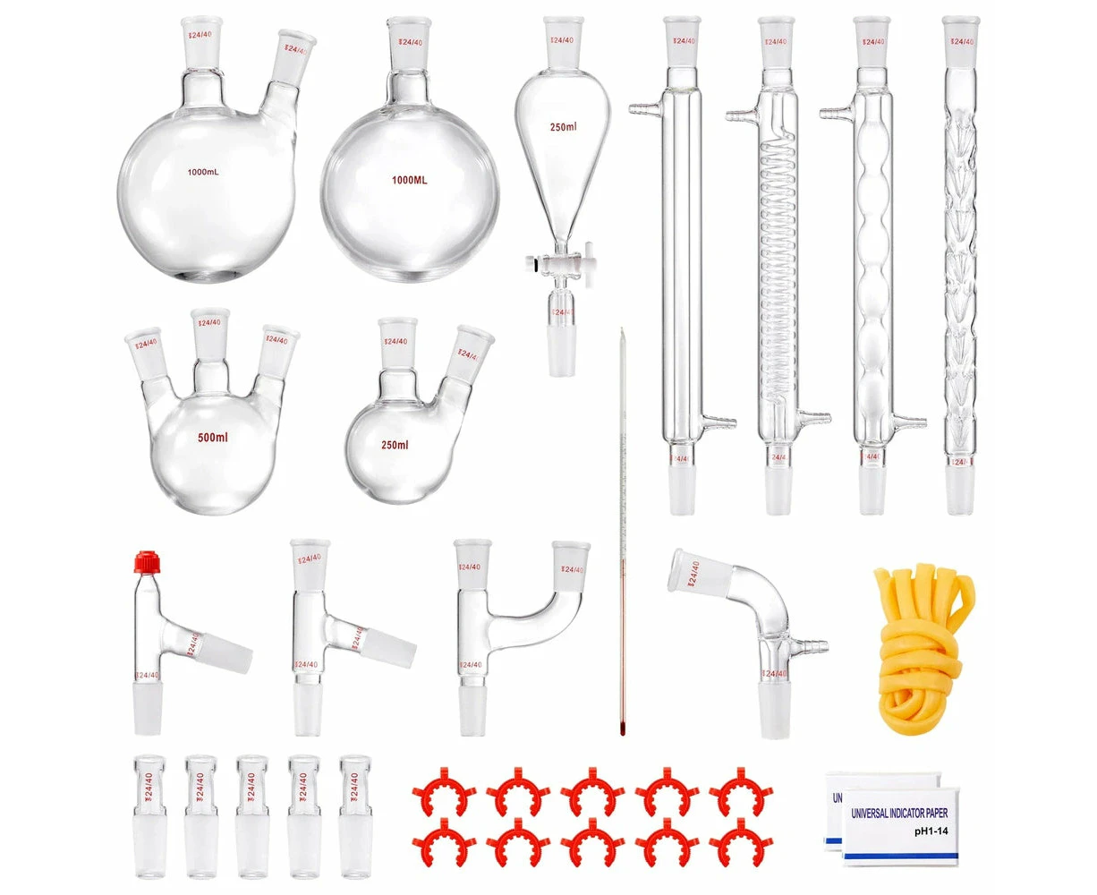 32pcs Glassware Distillation Kit Essential Oil Apparatus