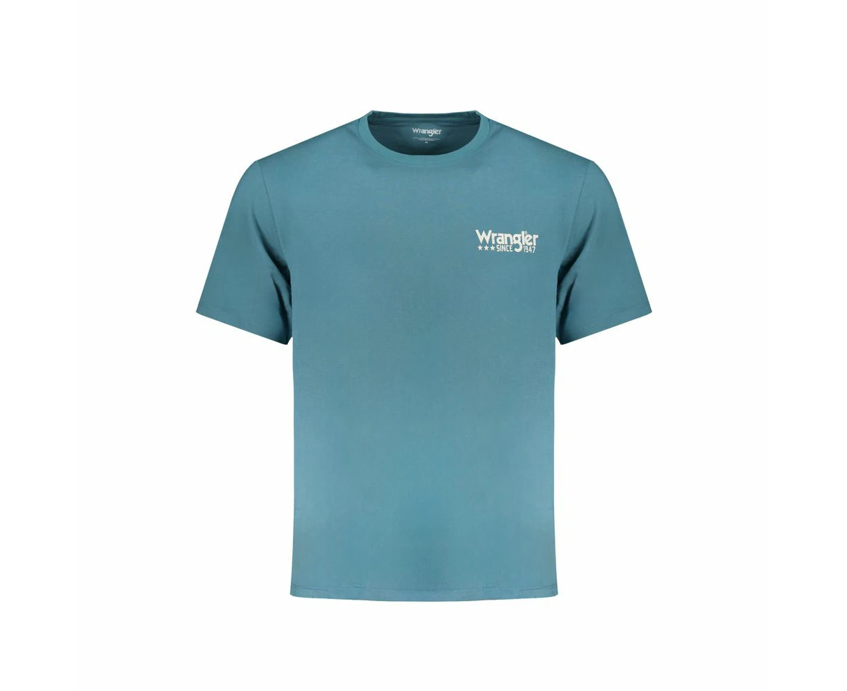 Wrangler Blue Cotton T-Shirt - M