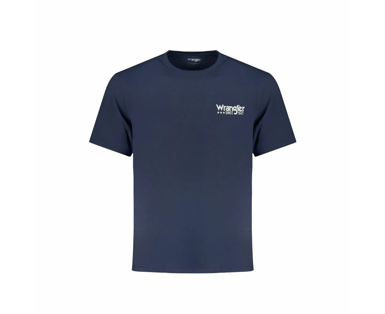 Wrangler Blue Cotton T-Shirt - M