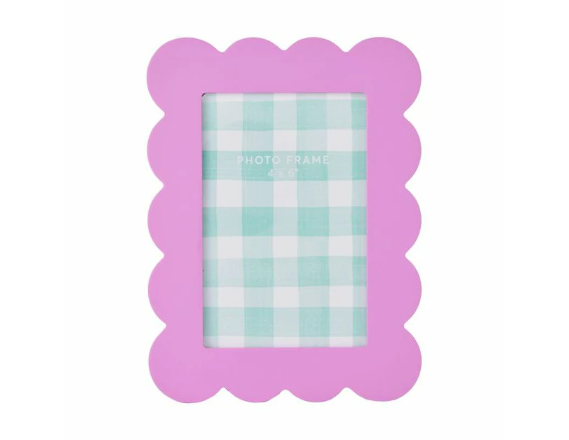 4in. x 6in. Scallop Frame, Pink - Anko