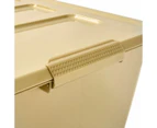 80L Christmas Storage Tub on Wheels, Gold Look - Anko