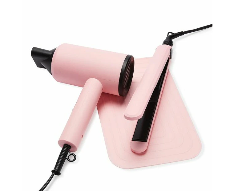 Hair Dryer and Straightener Gift Pack, Pink - Anko