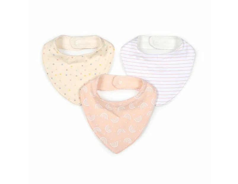 3 Pack Bandana Bibs, Rainbow - Anko