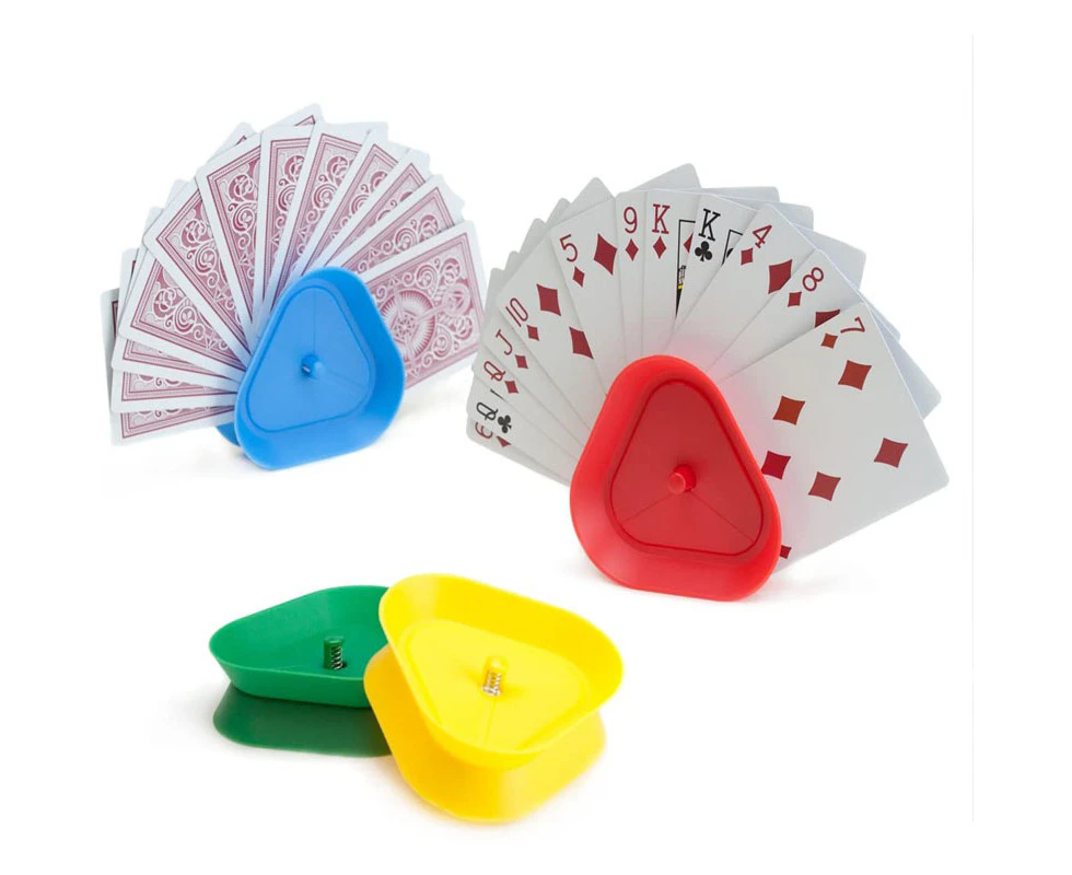 4 Colors Triangle Playing Card Holder for Children or People with Arthritis