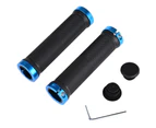 1 Pair of Rubber Bike Handlebar Grips with Locking Clamps Comfortable Non-Slip Bicycle Hand Grips