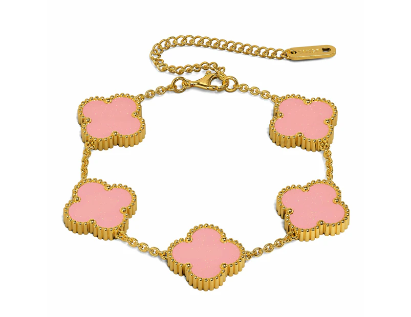 Pink Clover Bracelet