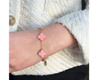 Pink Clover Bracelet