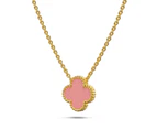 Pink Clover Necklace