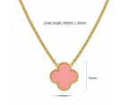 Pink Clover Necklace