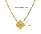 Boxed Golden Clover Necklace and Earrings Set