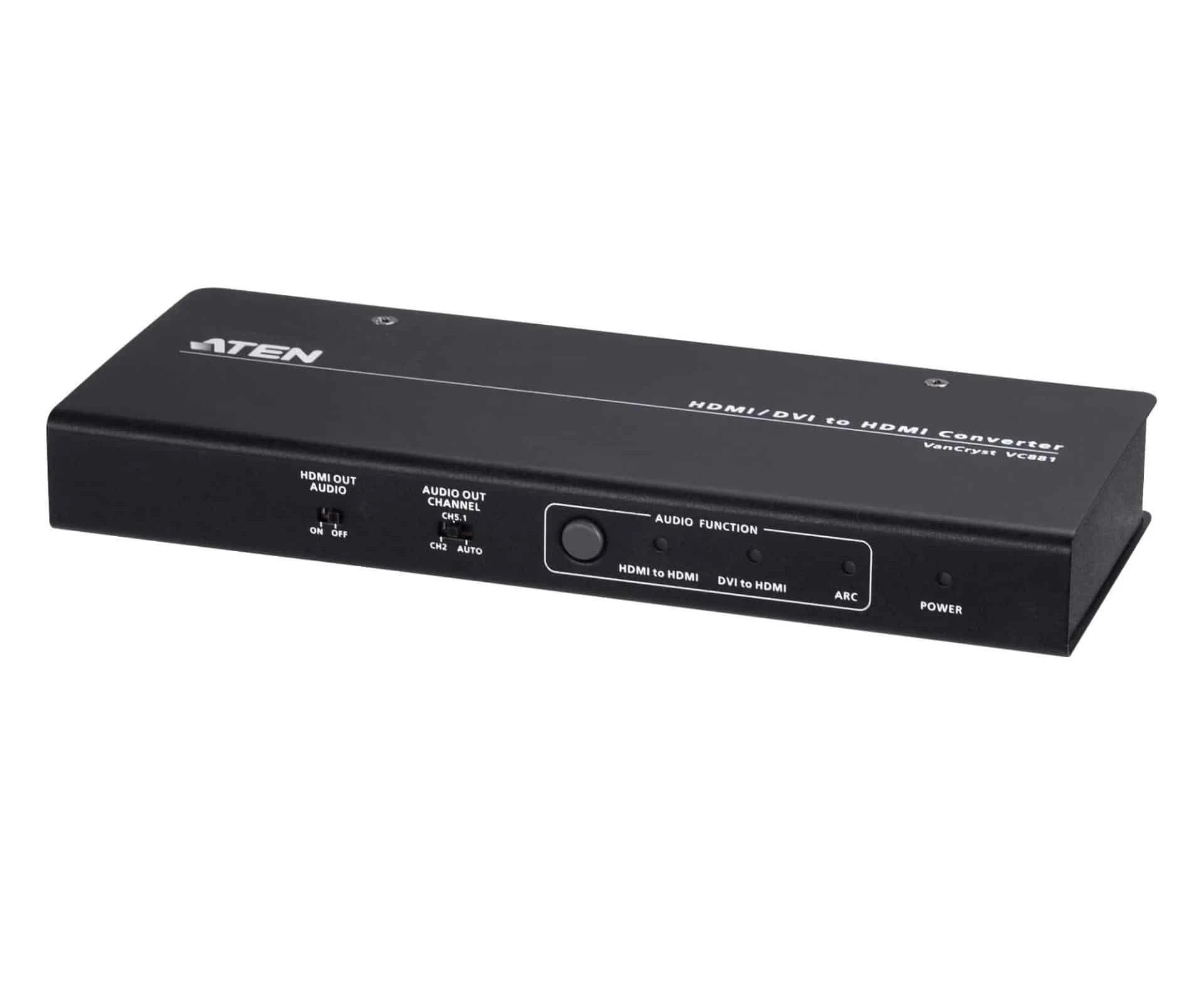 VC881-AT-U - Aten 4K HDMI/DVI to HDMI Converter with Audio De-Embedder, supports ARC and DVI + Audio In to HDMI conversion, analog audio out and digital...