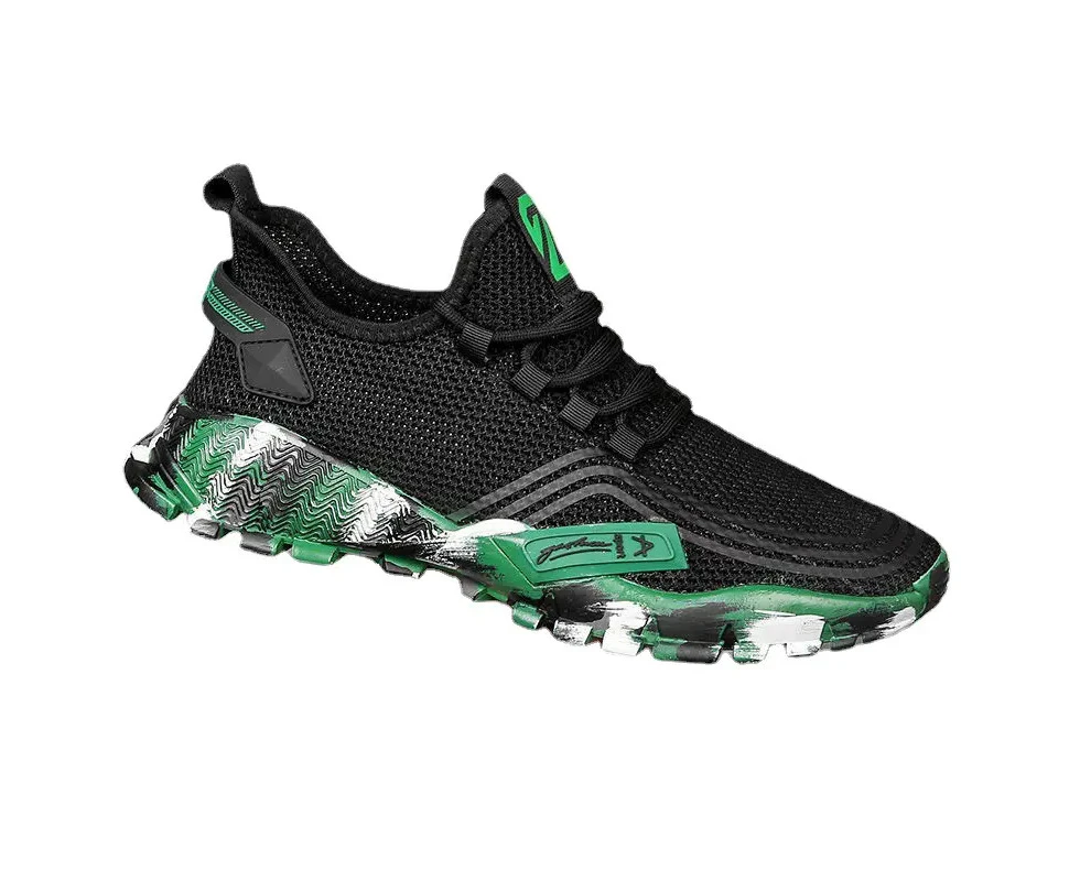 Athletic Shoes Men's Athletic Running Tennis Shoes Outdoor Sports Jogging Sneakers Walking Gym (Green Us 10=Eu 44)