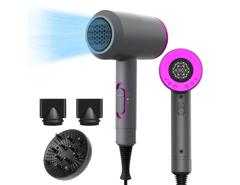 Ionic Hair Dryer,Powerful 1600W Fast Drying Hairdressing Blow Dryer for Home Salon,Negative Ion High-Power Hair Dryer