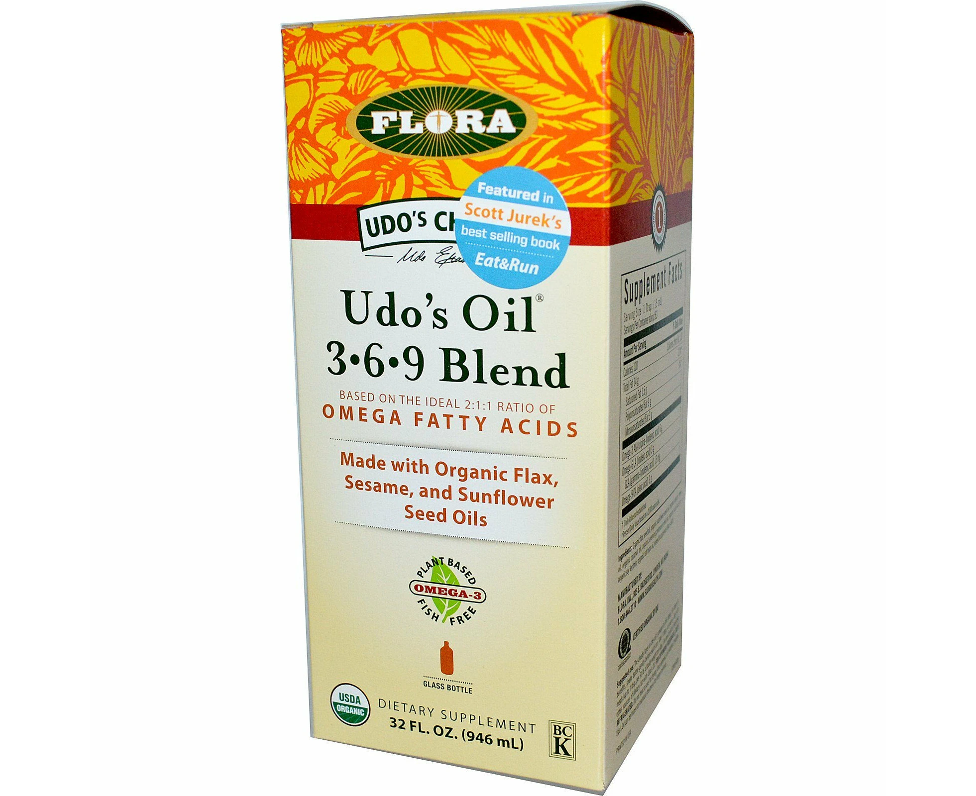 Flora, Udo's Choice, Udo's Oil 3-6-9 Blend, 32 fl oz (946 ml)