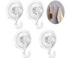 4 Pieces Powerful Suction Cup Hook Transparent Suction Cup Hook Vacuum Suction Hook Wall Suction Cup Hook