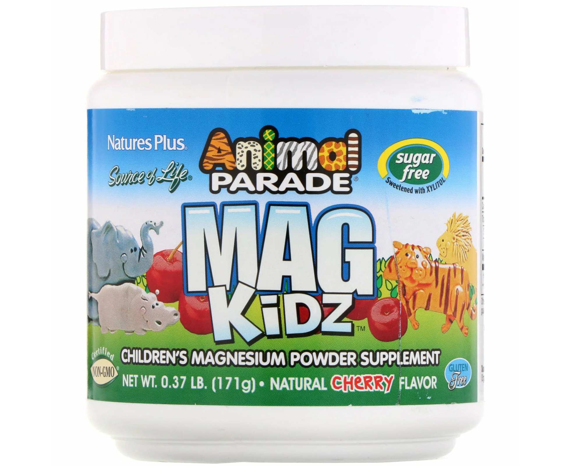 Nature's Plus, Animal Parade, Mag Kidz, Children's Magnesium, Natural Cherry Flavor, 0.37 lb (171 g)