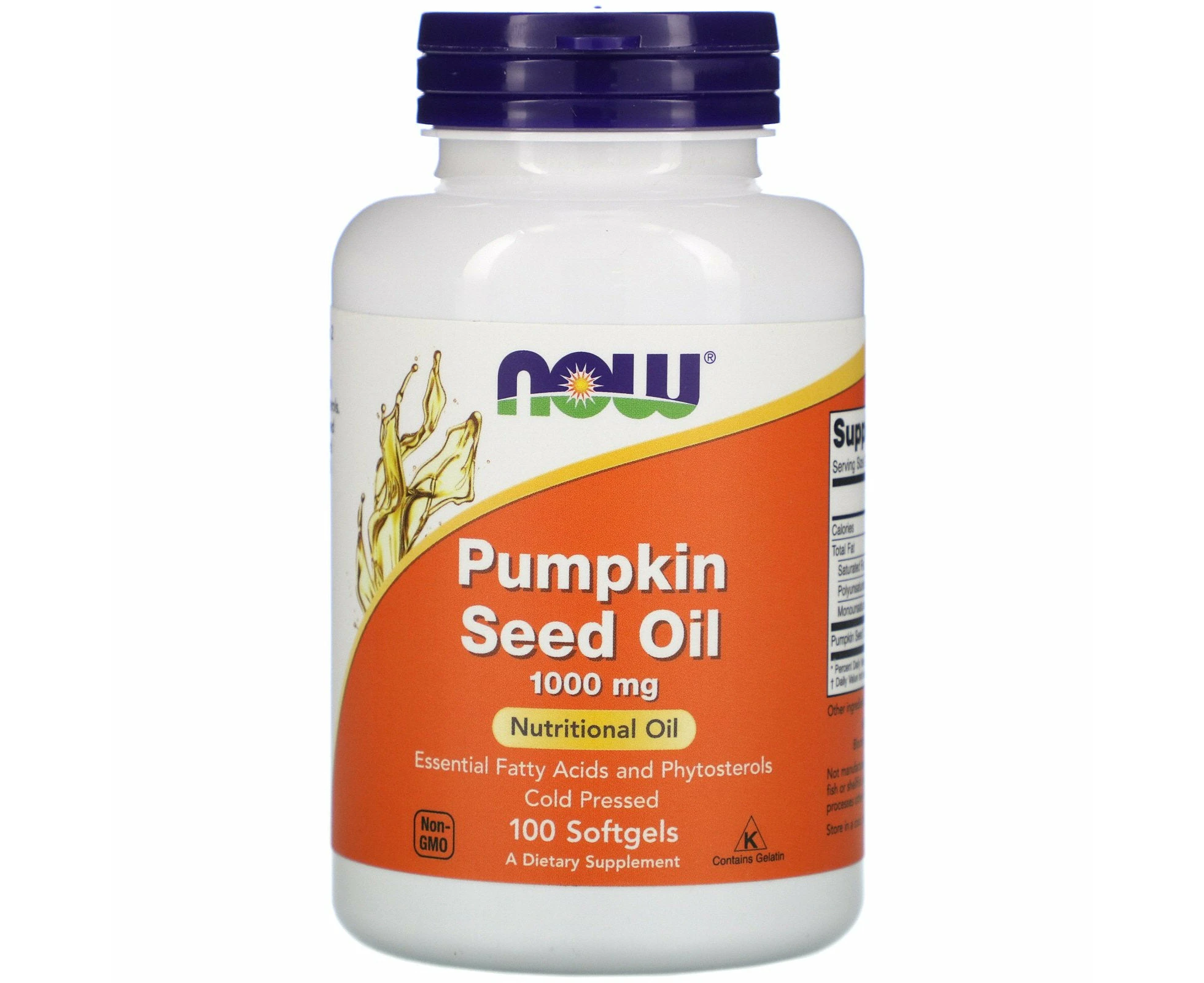 Now Foods, Pumpkin Seed Oil, 1000 mg, 100 Softgels