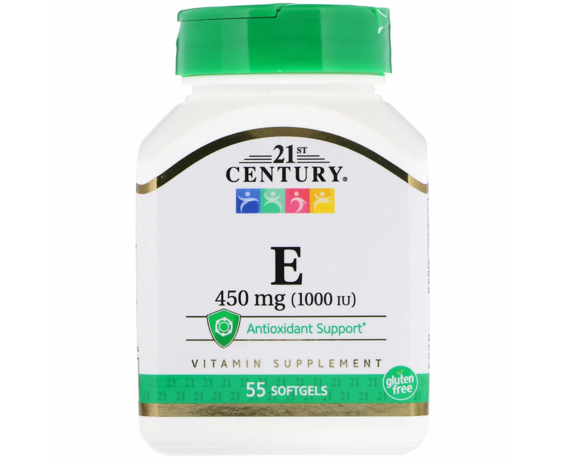 21st Century, E, 450 mg (1,000 IU), 55 Softgels