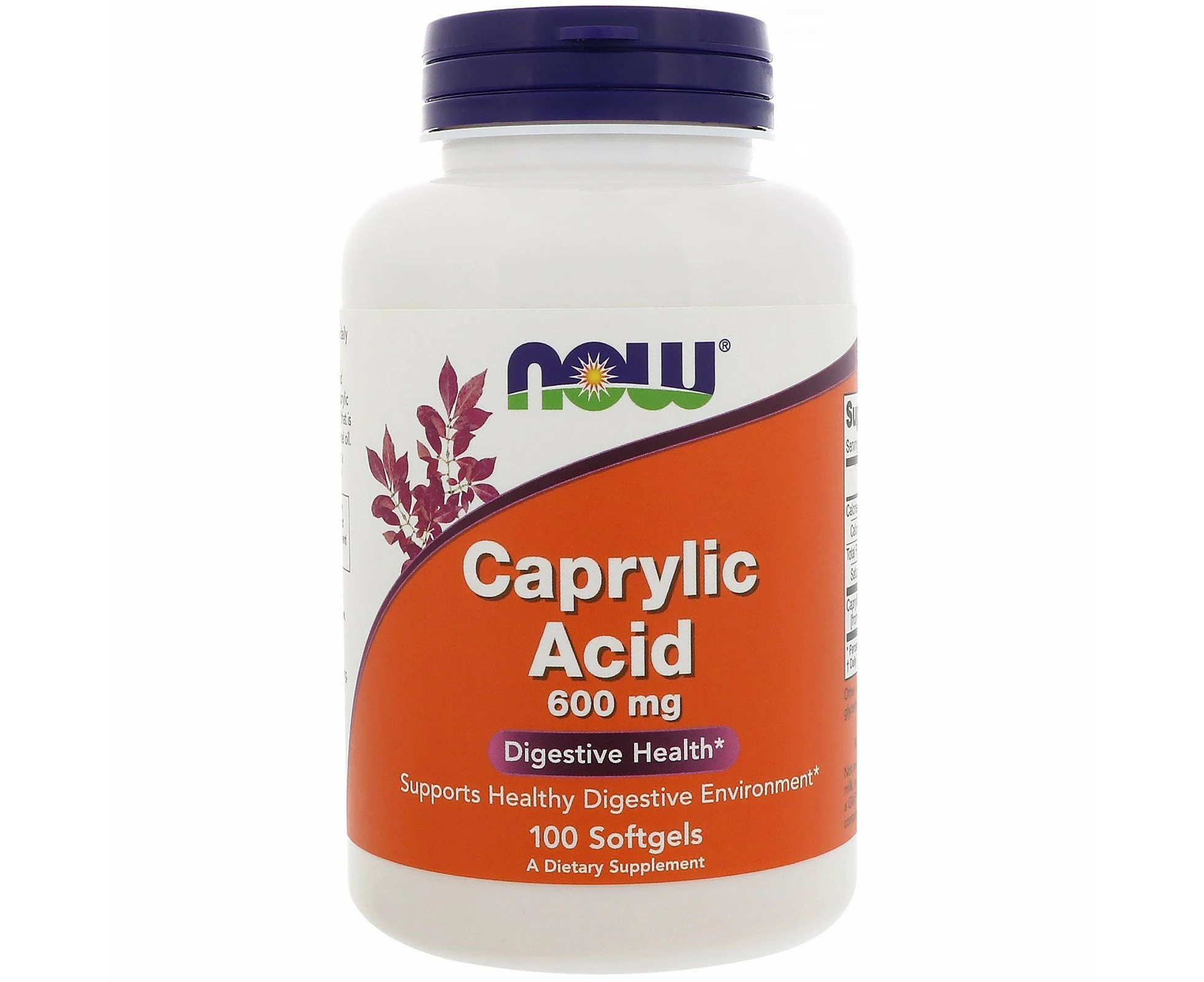 Now Foods, Caprylic Acid, 600 mg, 100 Softgels