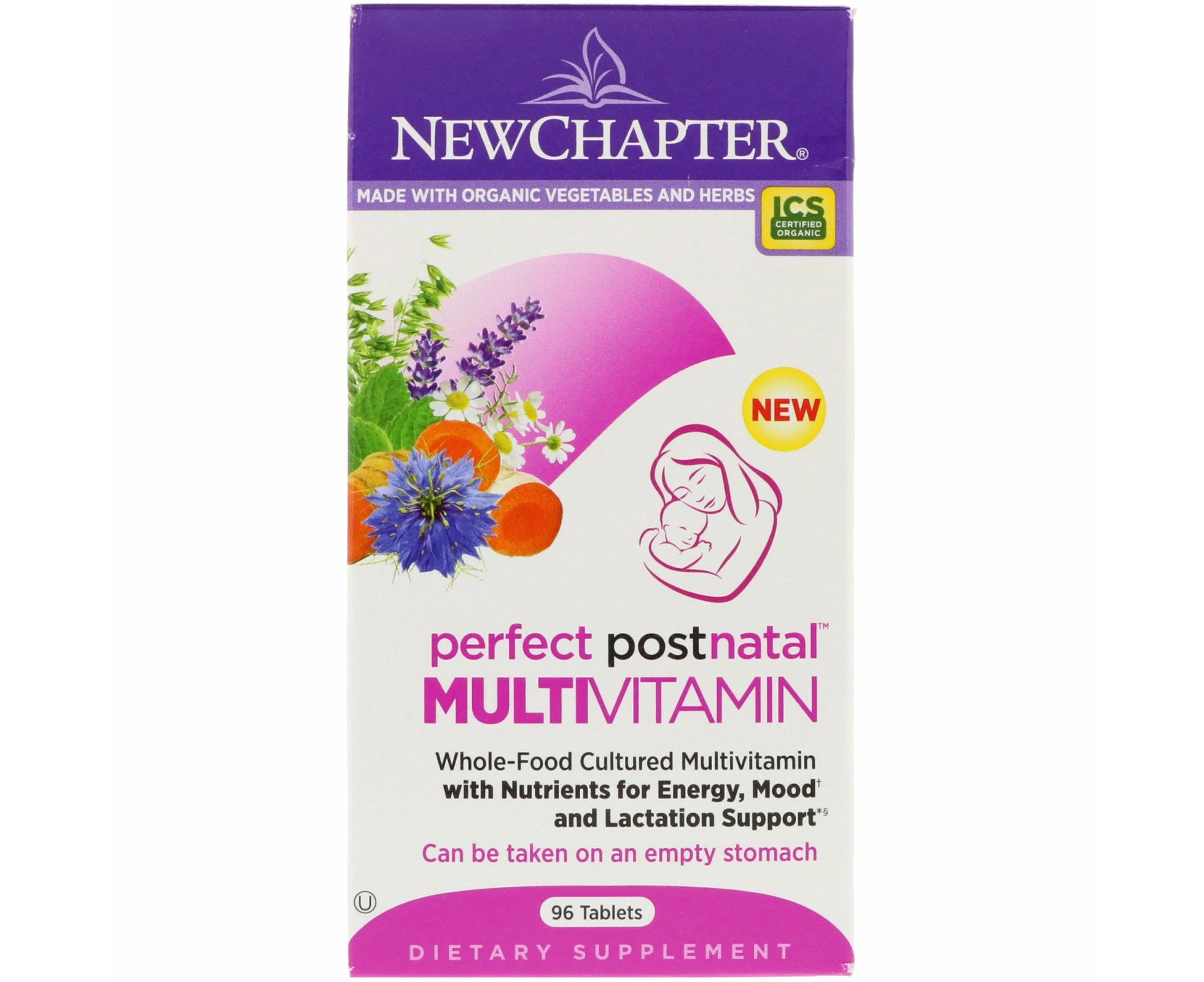 New Chapter, Perfect Postnatal Multivitamin, 96 Vegetarian Tablets