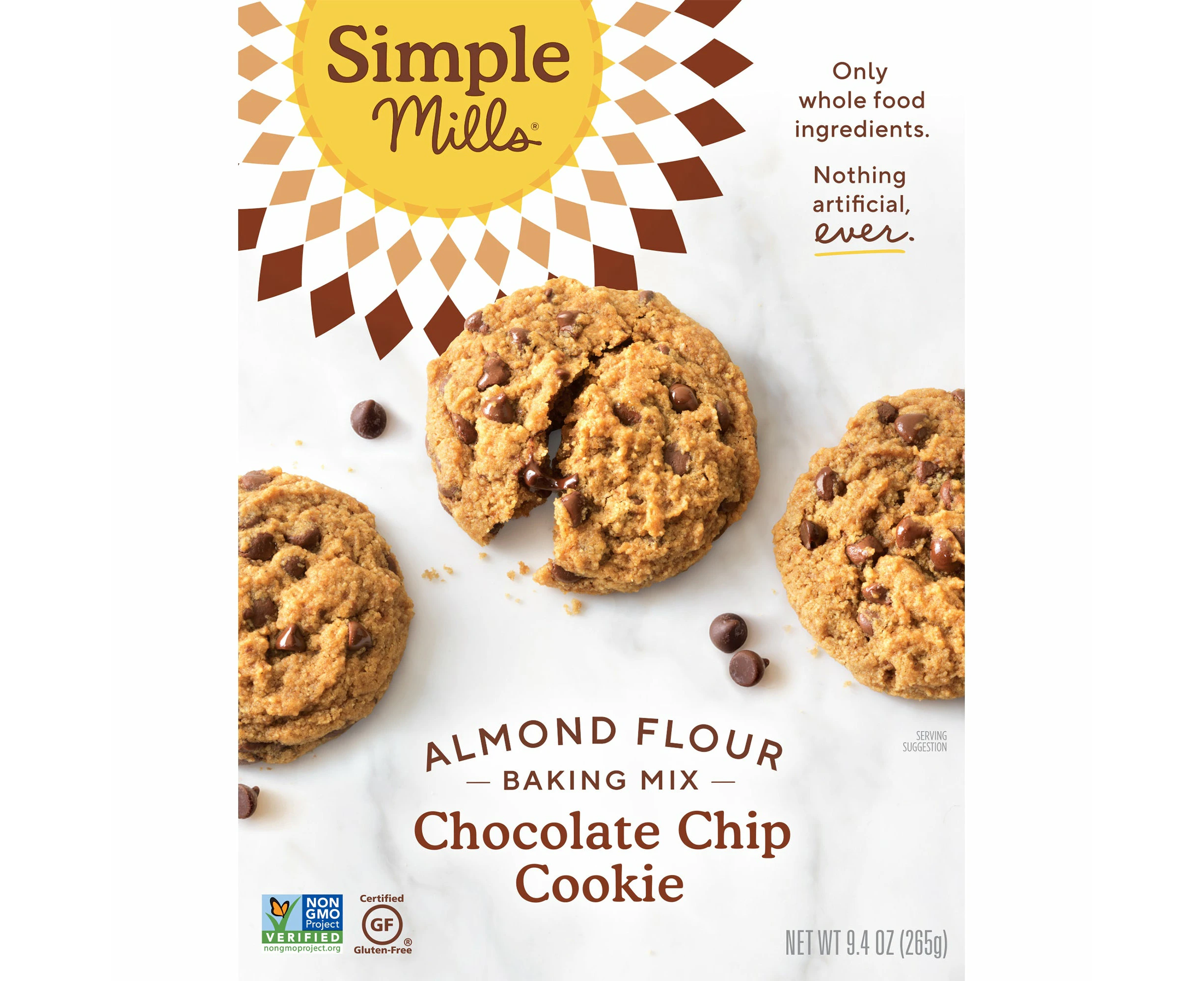 Simple Mills, Naturally Gluten-Free, Crunchy Cookies, Chocolate Chip, 5.5 oz (156 g)