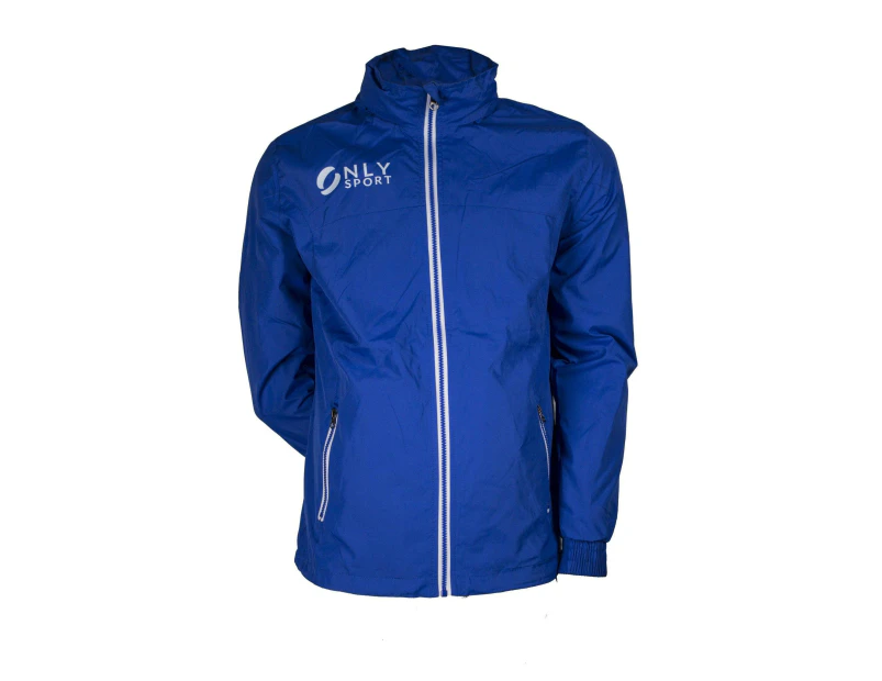 Only Sport Spray Jacket With White Zip Trim - Royal Blue