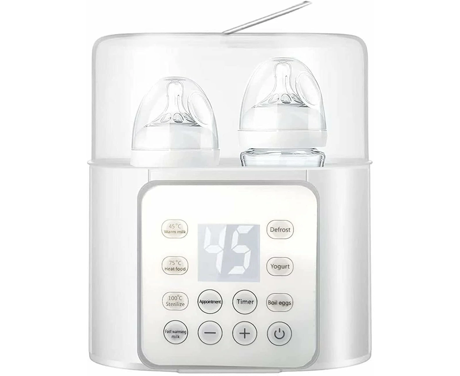 Baby Bottle Warmer Steam Sterilizer & Baby Food Heater, 3-in-1 with Evenly Warming Breast Milk or Formula