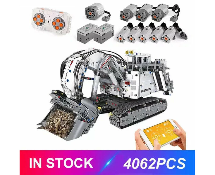 MOULD KING 13130 Liebherrs R9800 Terex RH400 Mining Excavator remote controlled