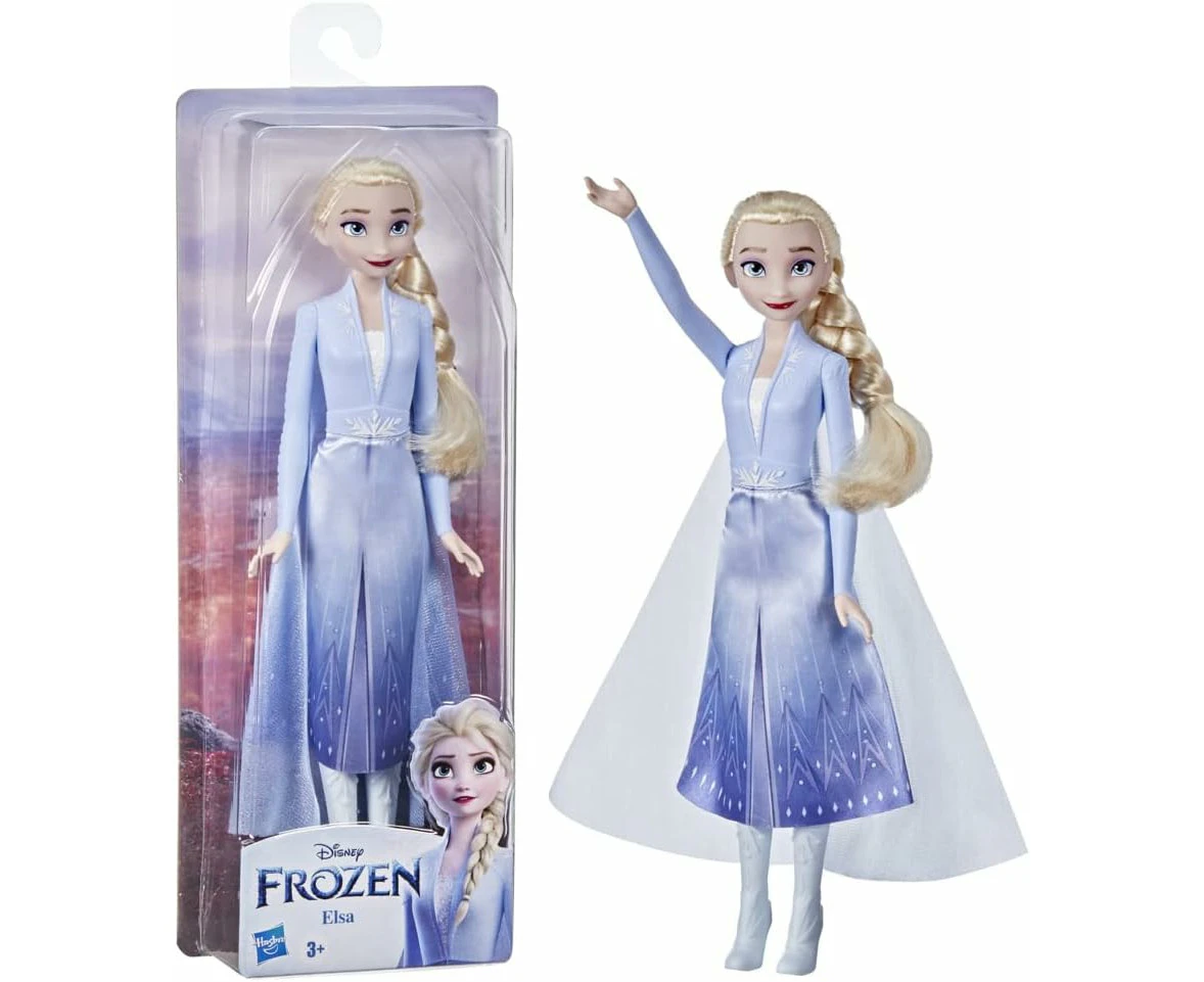 Disney Frozen 2 Elsa Shimmer Fashion Doll - Poseable Toy with Skirt, Shoes, and Long Blonde Hair, Ages 3+