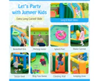 Costway Water Park Inflatable Water Slide Jumping Castle Splash Pool Swimming w/Dual Slidses