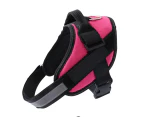 No-Pull Reflective Adjustable Dog Harness Dog Vest with Handle for Outdoor Walking-S-Rose red