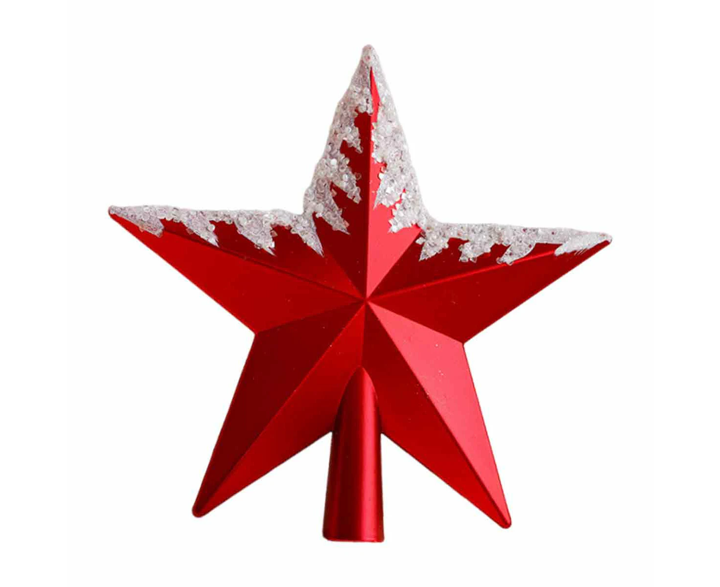 Christmas Tree Topper Velvet Star Tree Topper Red Star Decorative Christmas Tree Decoration Christmas Tree Toppers for Artificial Tree Xmas Decor