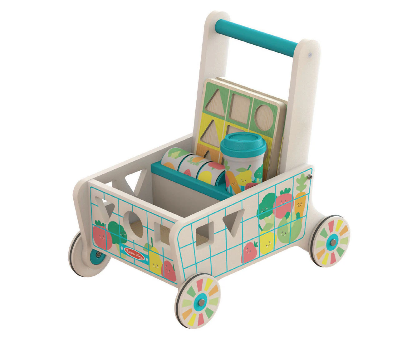 Melissa & Doug Wooden Grow With Me Grocery Cart Playset