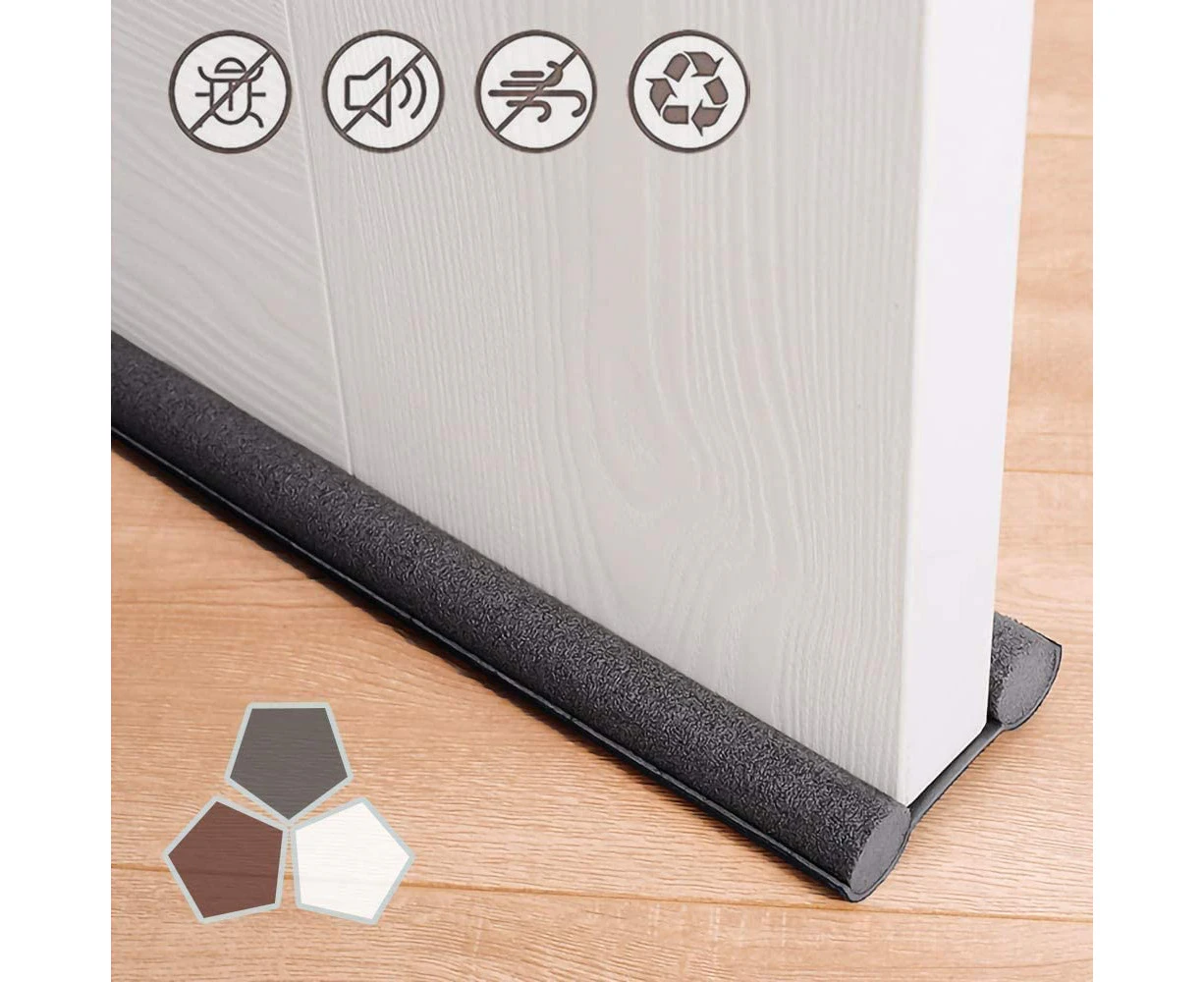 Under Door Draft Stopper 37 Inch Cuttable and Washable,Twin Door Draft Stopper,Energy Saving Door Weather Stripping