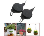 Adjustable Plant Pulley Retractable Hanging Planters Flower Basket Hook Hanger for Gardening Pot and Outdoor Birds Feeders