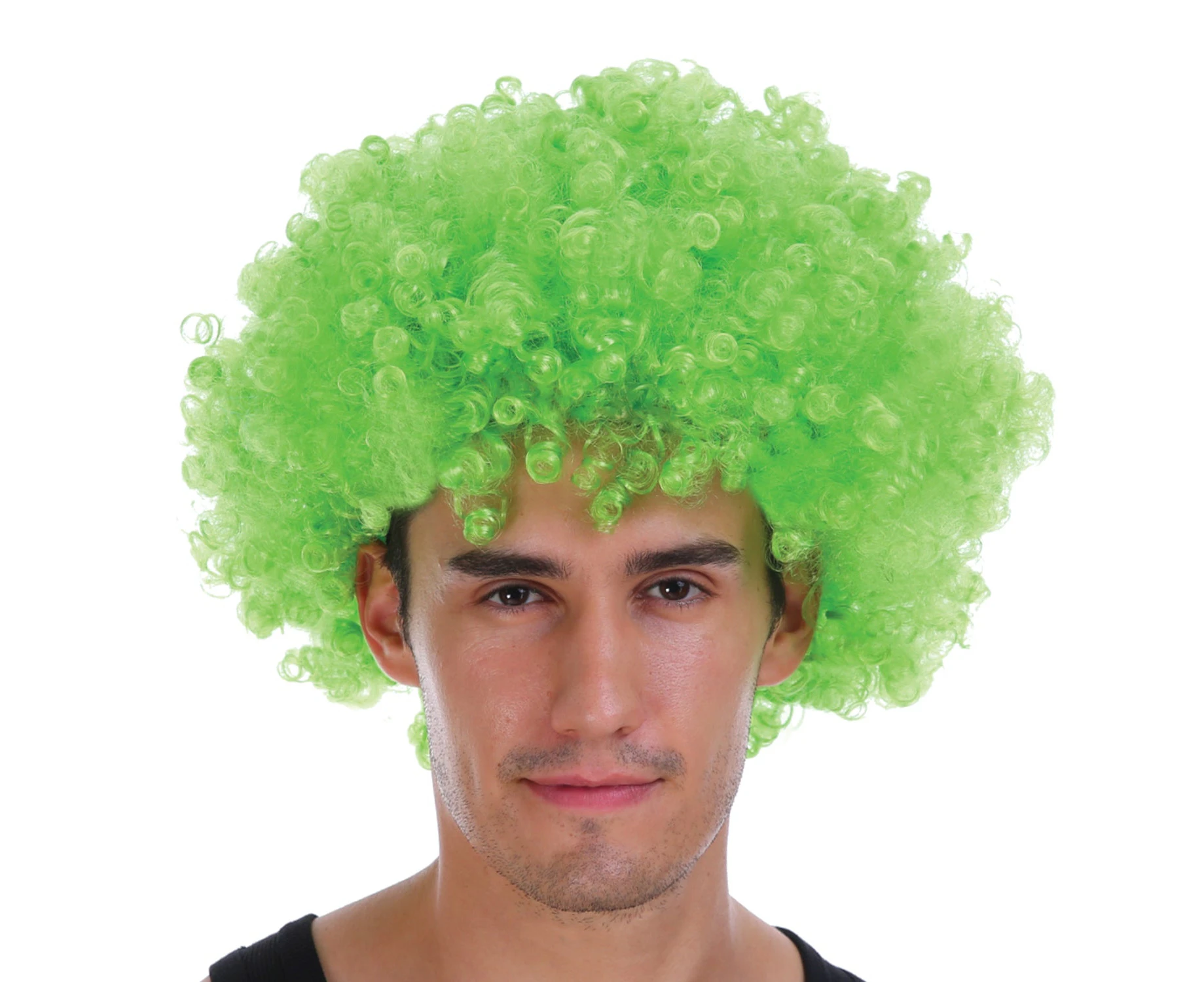 Deluxe Afro Wig Curly Hair Headwear Costume - Green