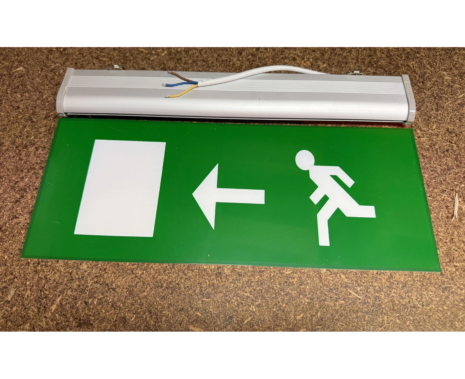 Slimline Emergency Exit Sign Light LED Ceiling Mount Running Man Double Sided