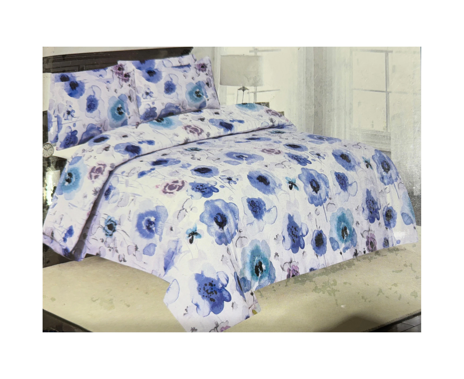 Queen Luxury 100% Cotton Flannelette Quilt Cover & 2 Pillow Case Combo Duvet Set