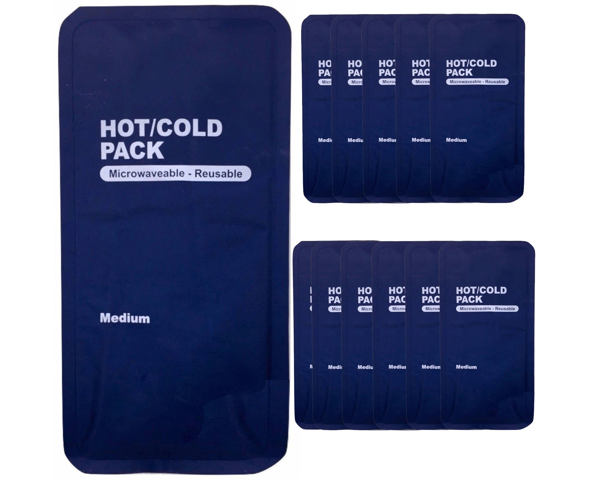 12x HOT COLD PACK First Aid Reusable Ice Heat Gel Packs Microwave Relief BULK