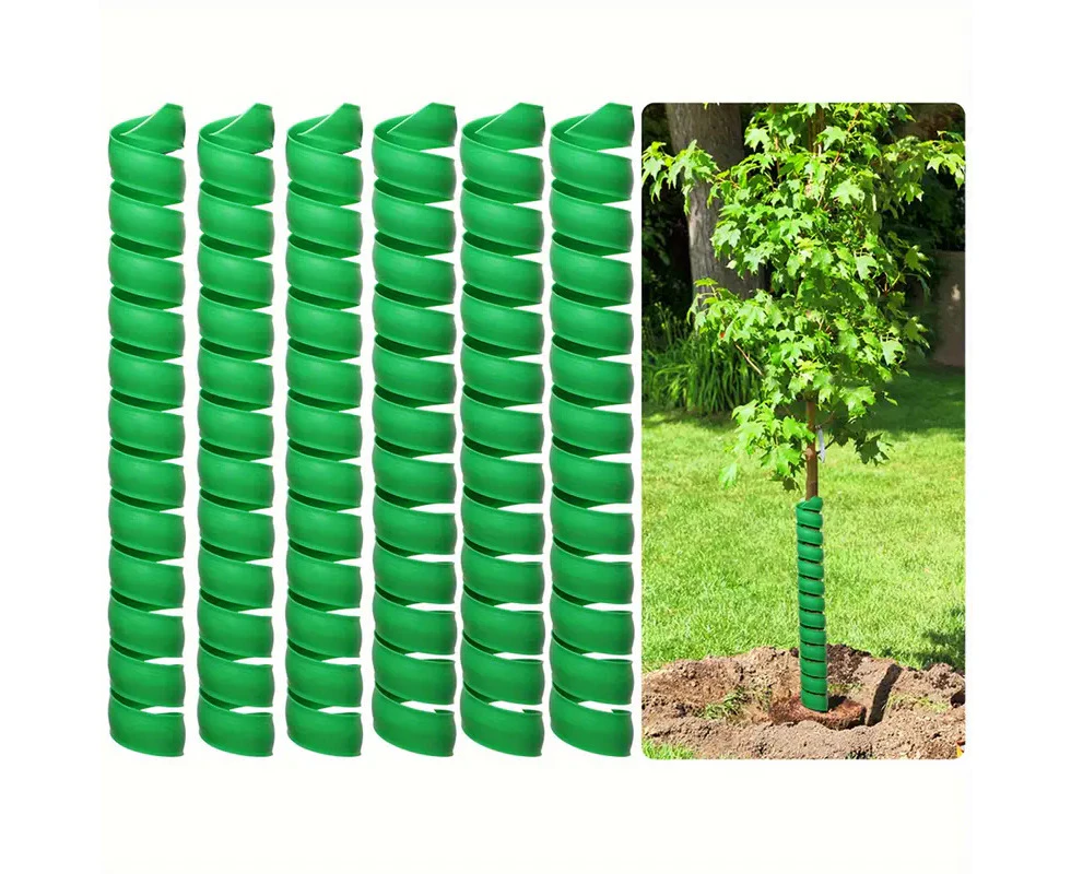 4x Tree Trunk Protector Plastic Spiral Tree Guards Tubes for Saplings & Plants