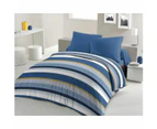 Home Linge Passion Stanis Duvet Cover Set, 220 x 240 cm, Blue