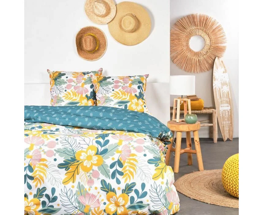 TODAY Sunshine Double Bed Linen 240 x 220 cm Cotton Floral Print