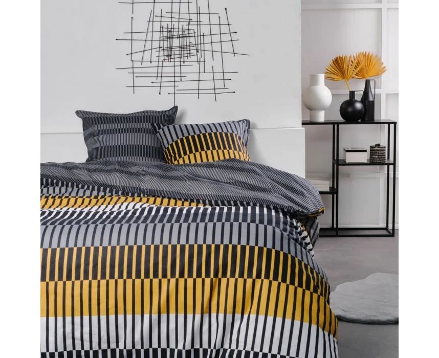 TODAY Sunshine 13.46 Bedding Set Duvet Cover 240 x 260 cm + 2 Pillow Cases 63 x 63 - 100% Cotton 57 Thread Count