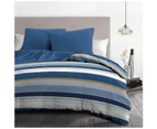 Home Linge Passion Stanis Duvet Cover Set, 220 x 240 cm, Blue