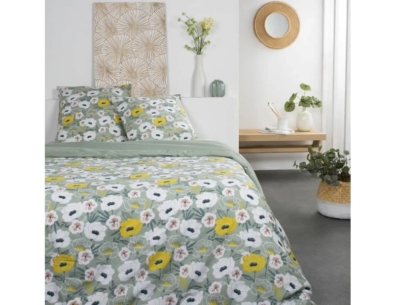 TODAY Duvet Cover Set, Cotton, Green, One Size