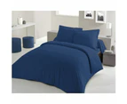 LOVELY HOME Duvet Cover Set 220 x 240 cm – 100% Cotton – Blue