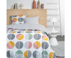 TODAY Crazy Double Duvet Cover Set with Circular Print – Multicoloured – 220 x 240 cm